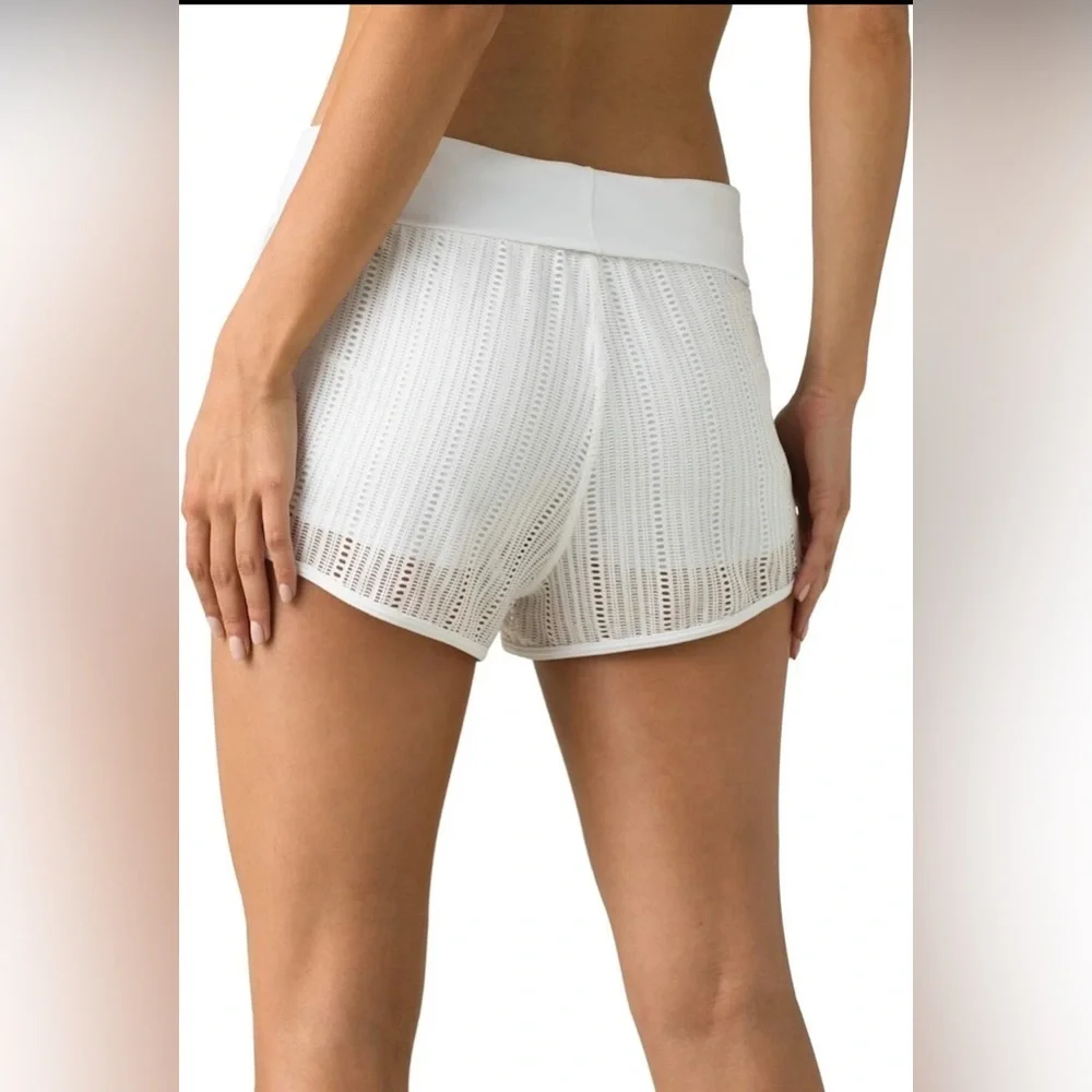 Prana Women's Two Beach Shorts Swim Shorts Mid Rise Mesh Knit Size XL New (#3) - Picture 2 of 12